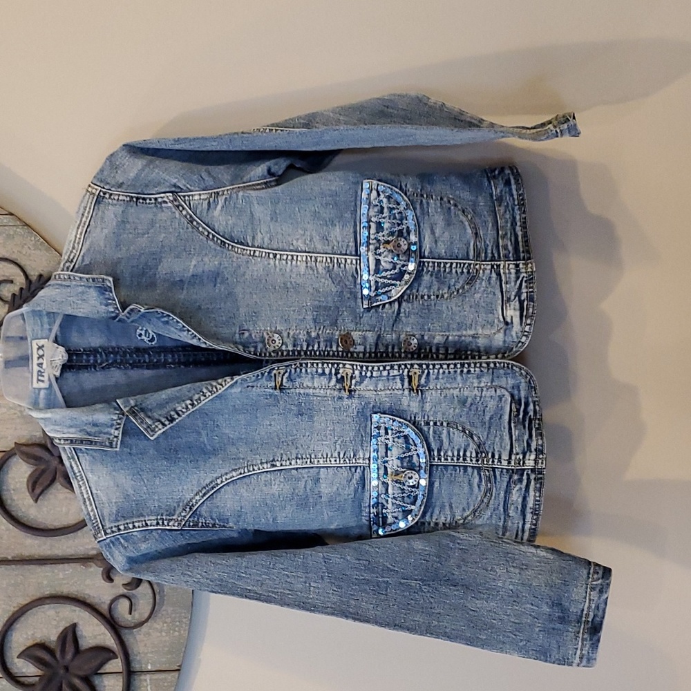 Traxx denim sequin jacket